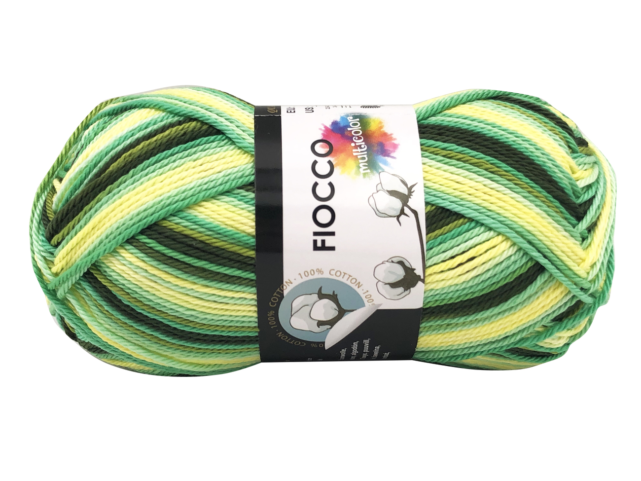 COTONE FIOCCO MULTICOLOR Verde col.9680