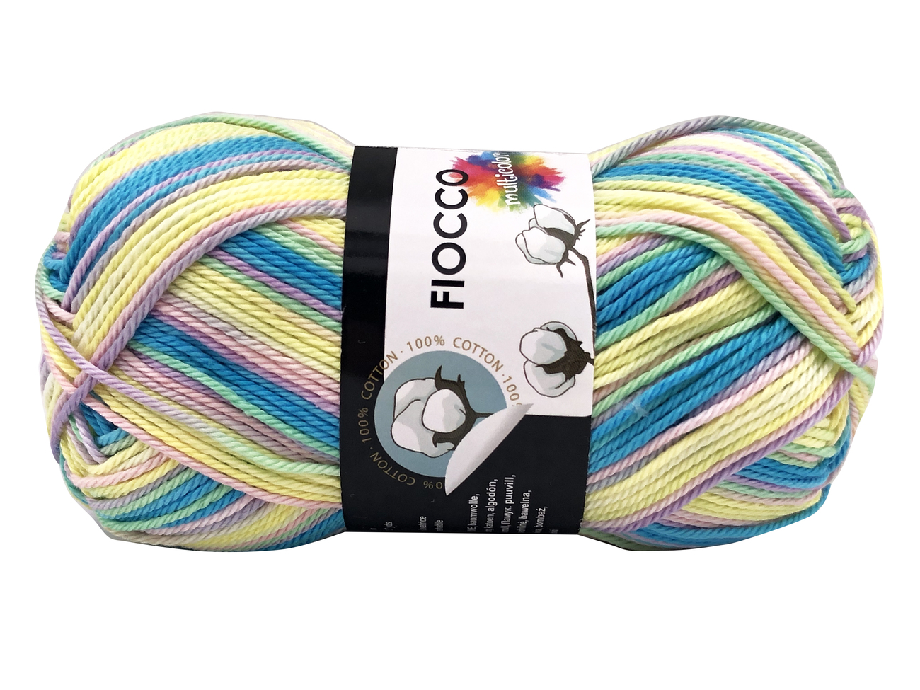 COTONE FIOCCO MULTICOLOR Azzurro-Lilla col.9610