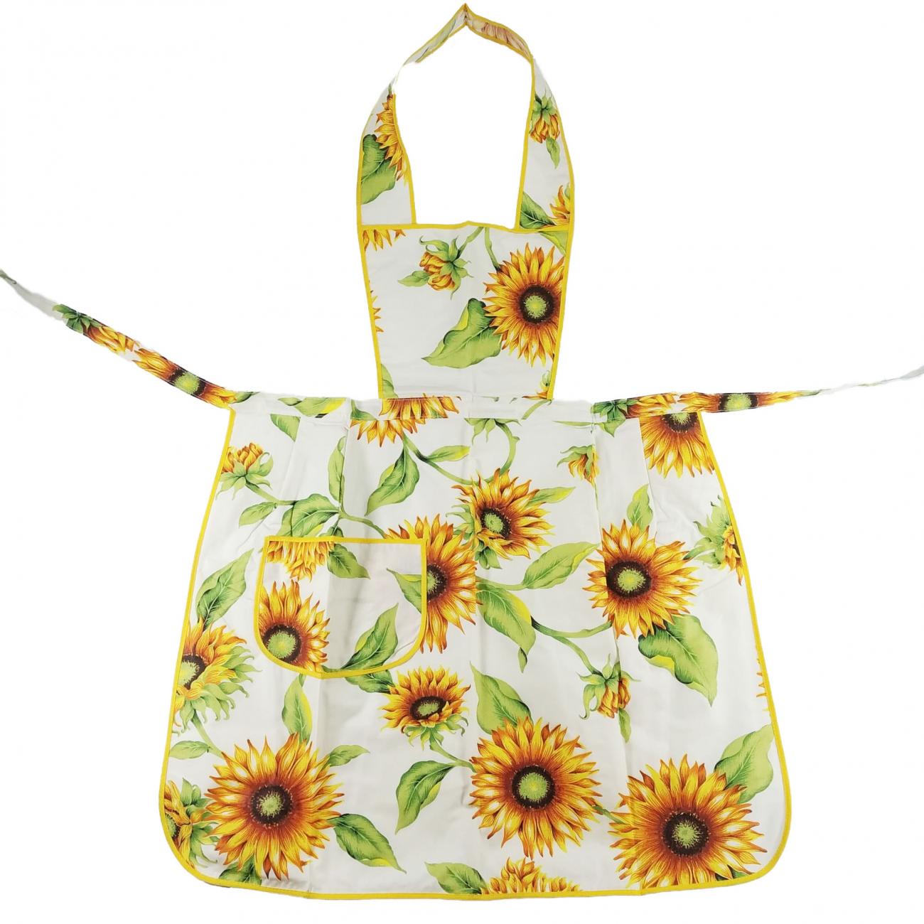 GREMBIULE CON PETTORINA - girasole  -