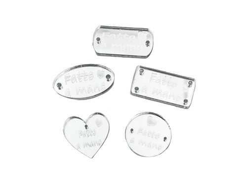 ETICHETTE FATTE A MANO Assortite cf.5 pz - ARGENTO fatteamano5-argento ETICHETTE FATTE A MANO Assortite cf.5 pz - ARGENTO fatteamano5-argento