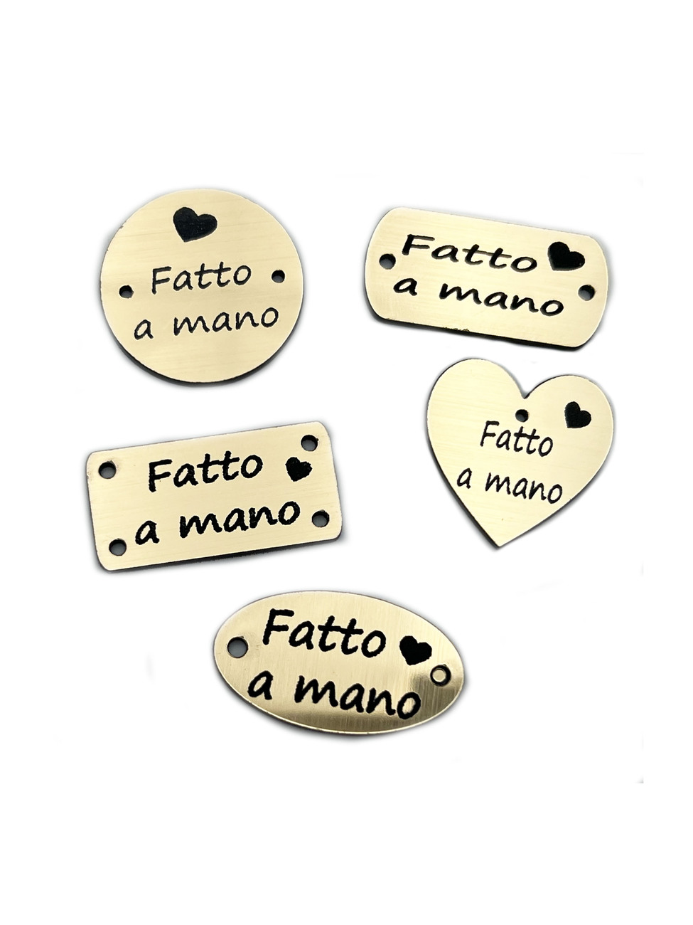 ETICHETTE FATTE A MANO Assortite  cf.5 pz