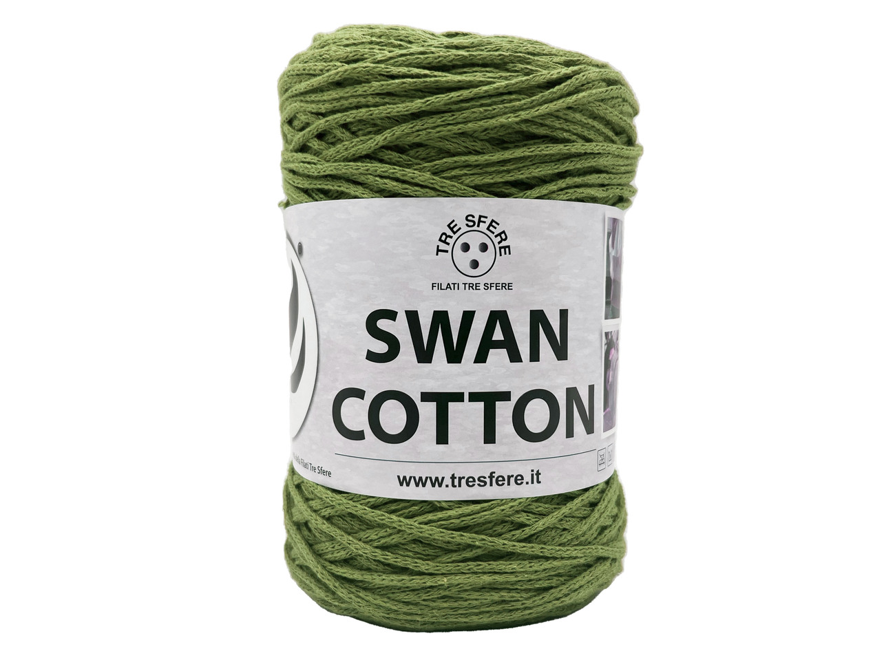 CORDINO SWAN COTTON  250 grammi - verde oliva