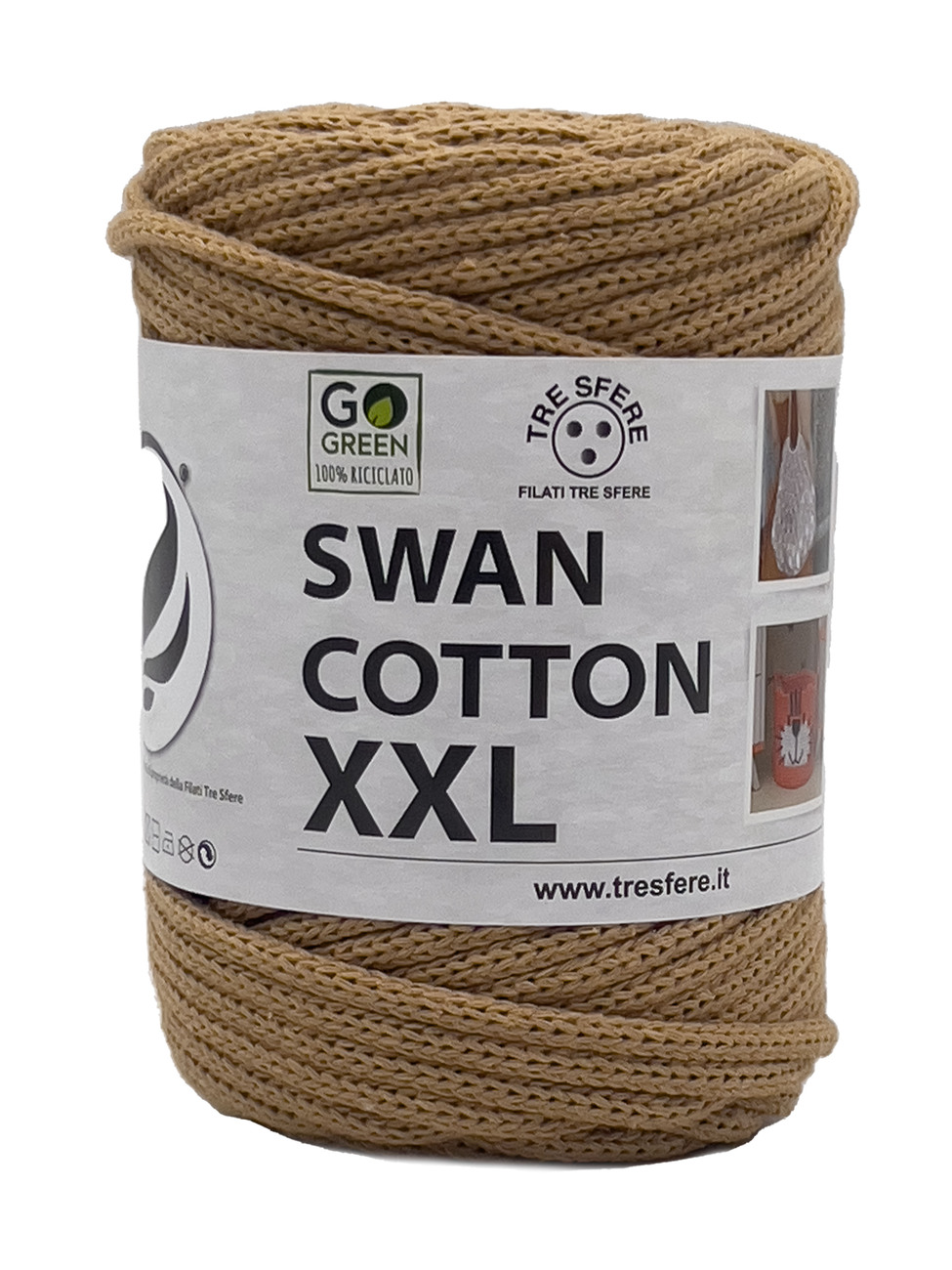 Merceria vendita FILATI PER BORSE E ACCESSORI CORDINO SWAN COTTON XXL 250  GRAMMI MIELE