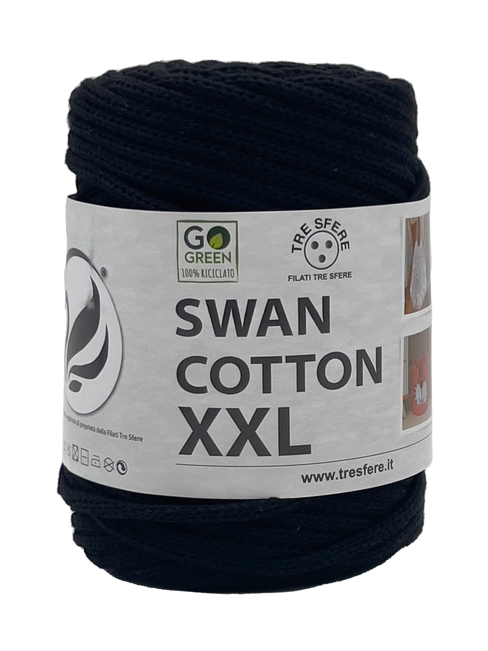 CORDINO SWAN COTTON XXL 250 grammi - Nero