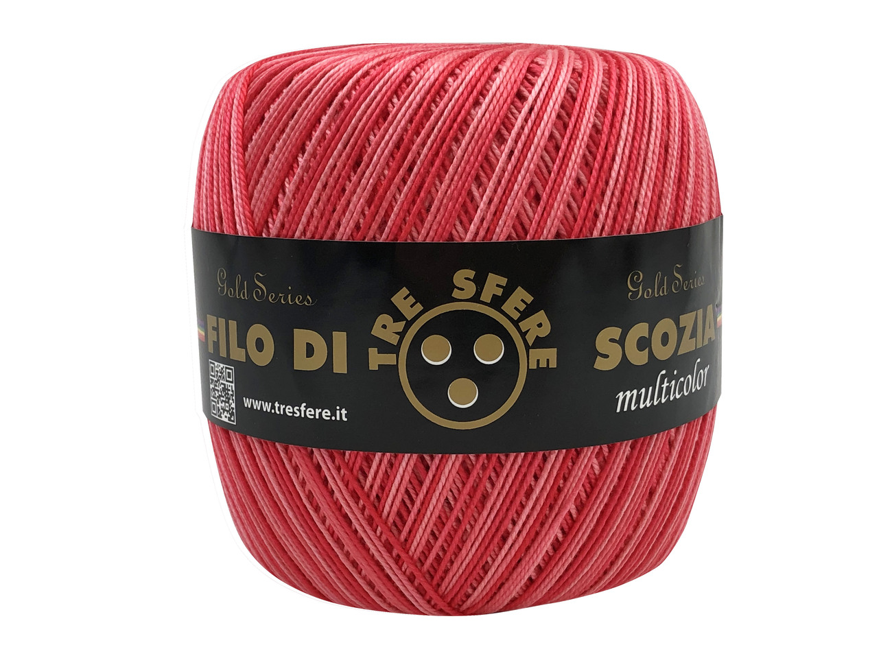 Merceria vendita FILATI COTONE GOMITOLI 80 GR. ROSSO SFUMATO N.5