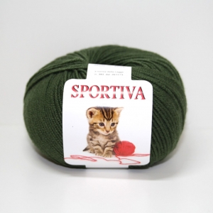 PURA LANA MERINO SPORTIVA 50 gr. -VERDE MILIT col.34