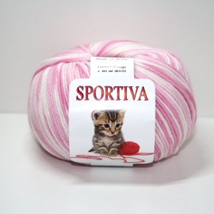 PURA LANA MERINO SPORTIVA 50 gr. -STAMP. ROSA col.201