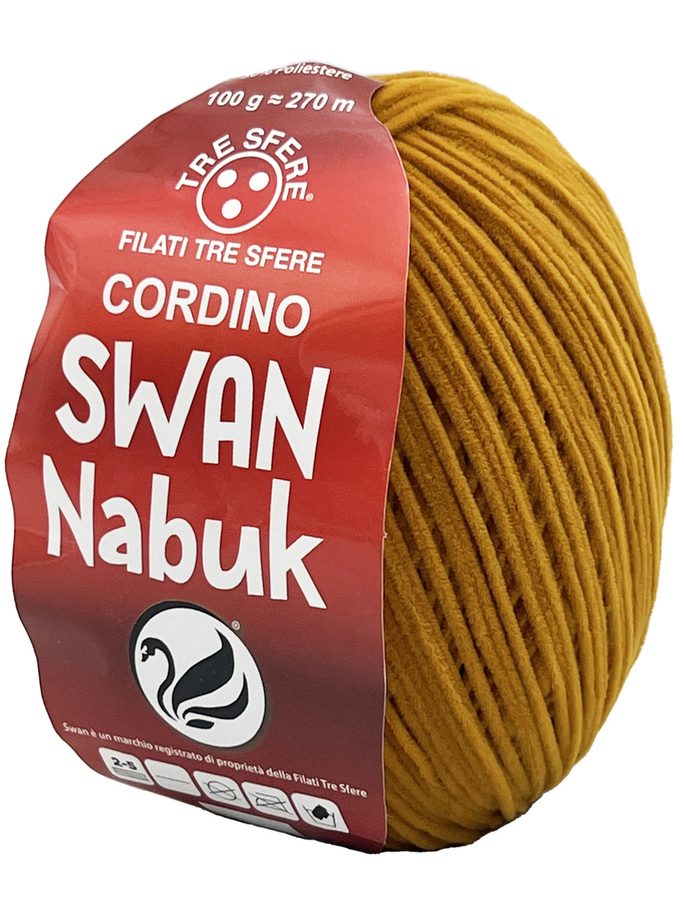 CORDINO SWAN NABUK  100 grammi - MOSTARDA