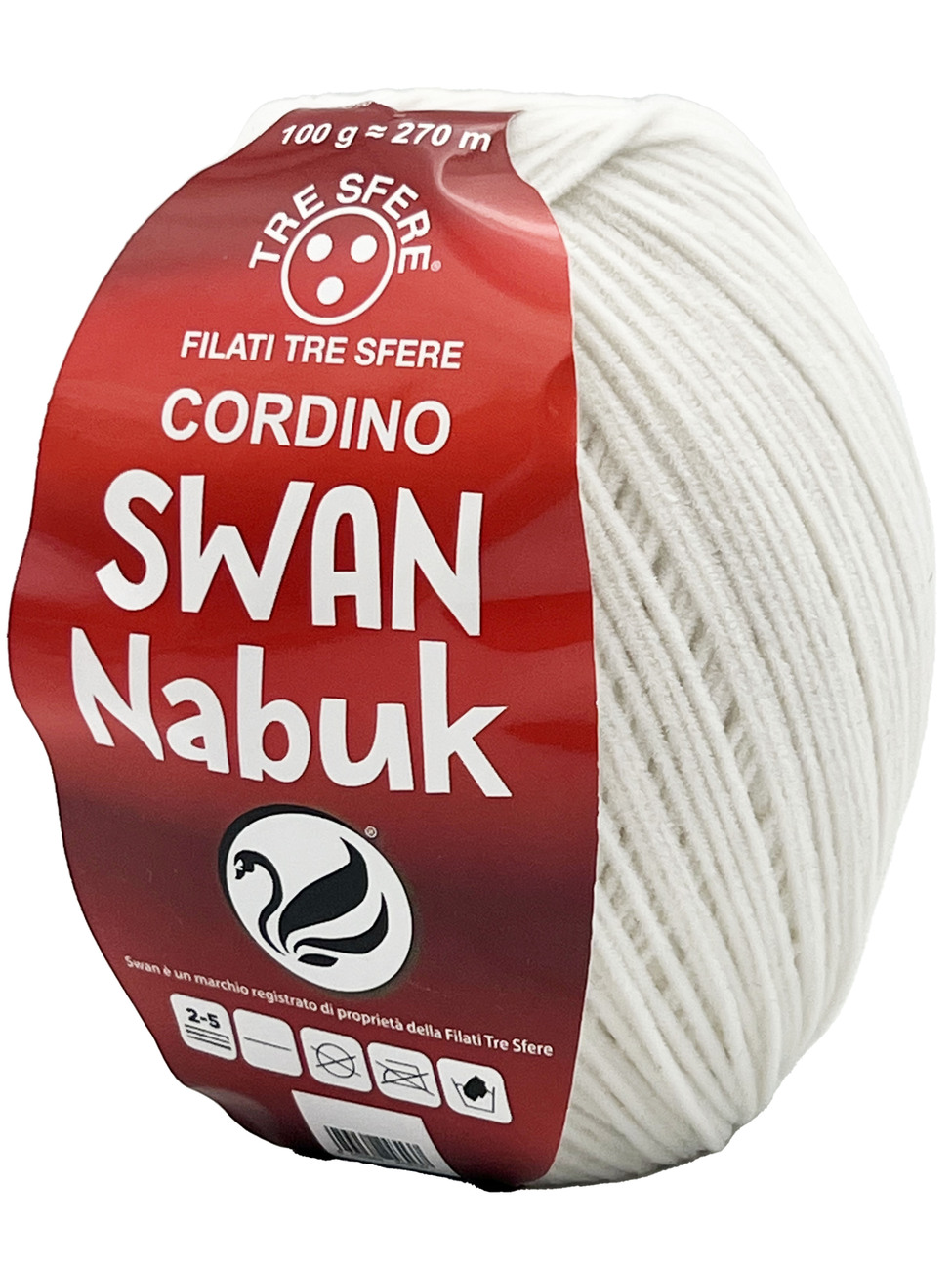 CORDINO SWAN NABUK  100 grammi - BIANCO