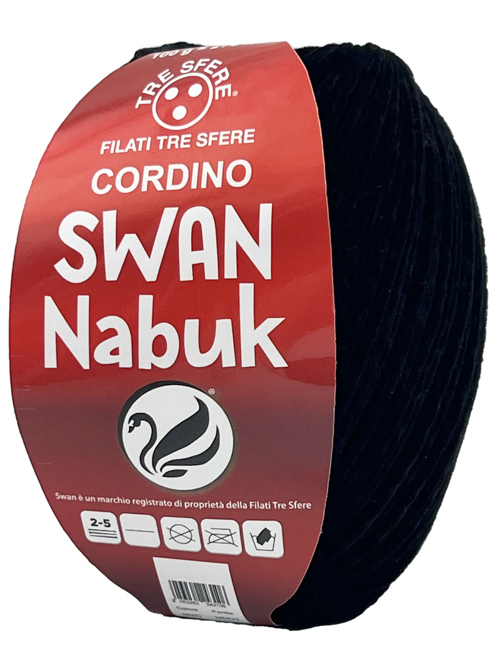 CORDINO SWAN NABUK  100 grammi - NERO