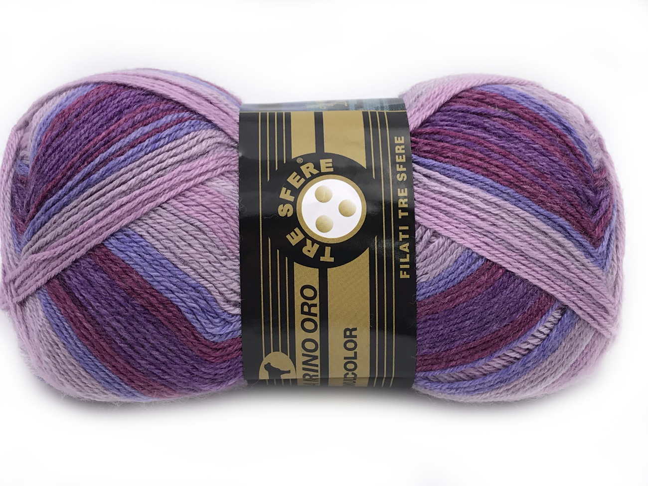 LANA MERINO ORO 100 gr. - LILLA/VIOLA MIX col.840