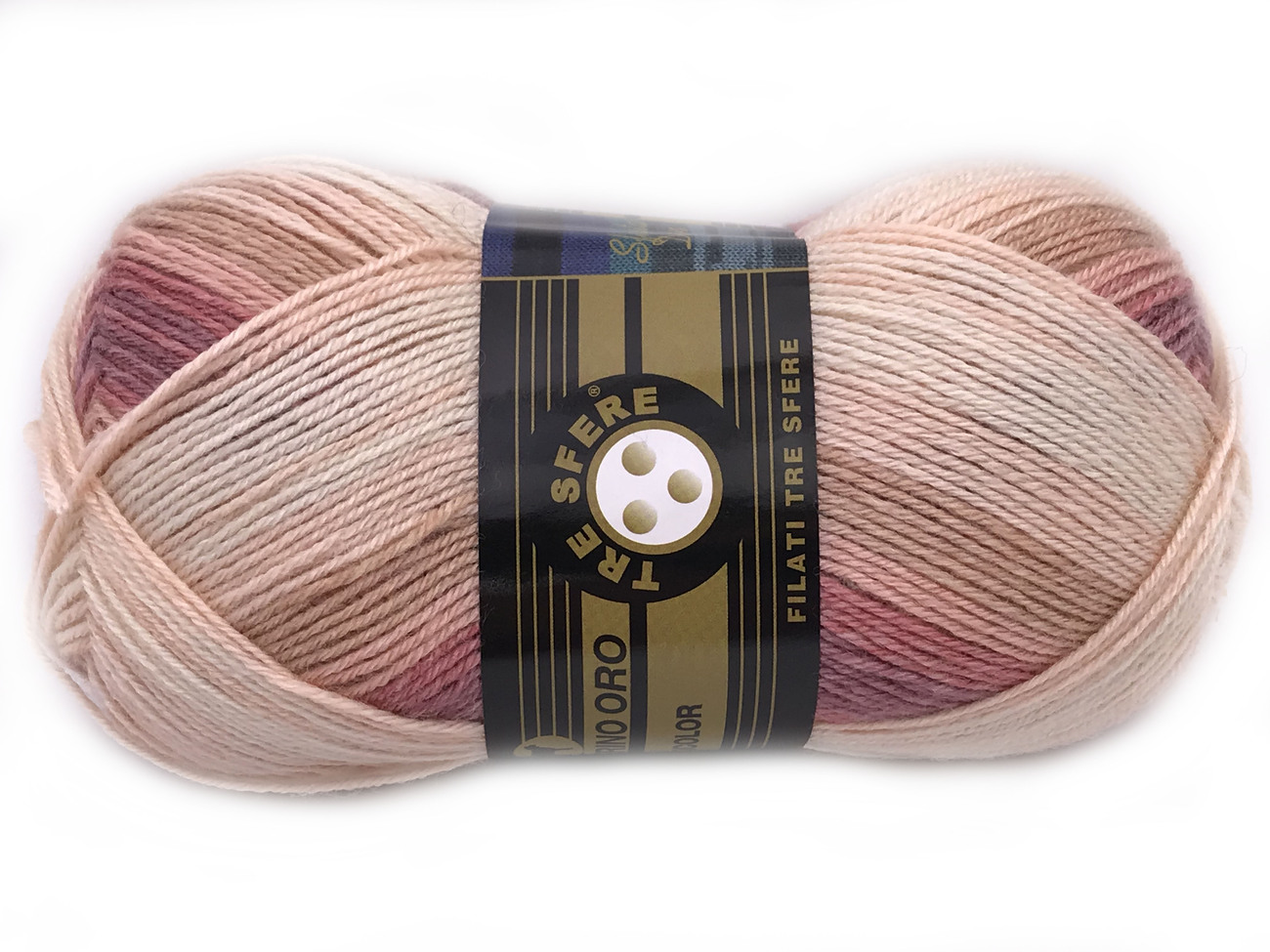 LANA MERINO ORO 100 gr. -ROSA ANTICO MIX col. 833