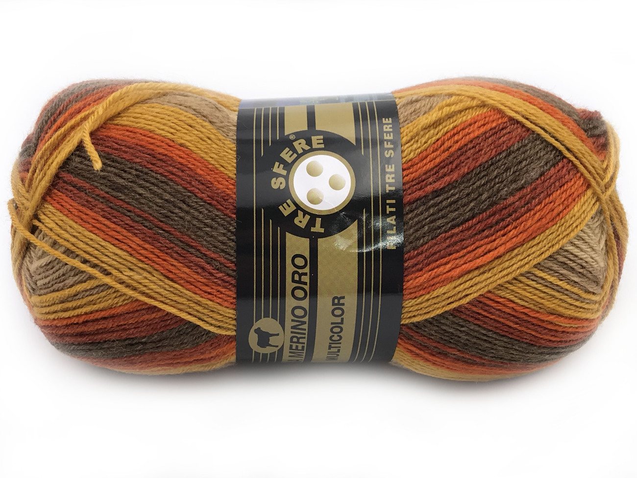 LANA MERINO ORO 100 gr. - ARANCIO/BEIGE col. 841