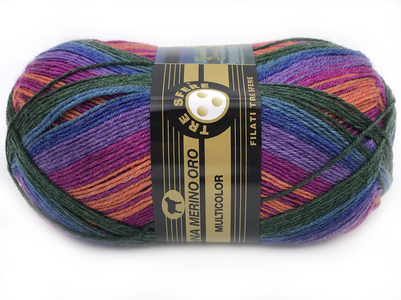 LANA MERINO ORO 100 gr. - MULTICOLOR col. 836