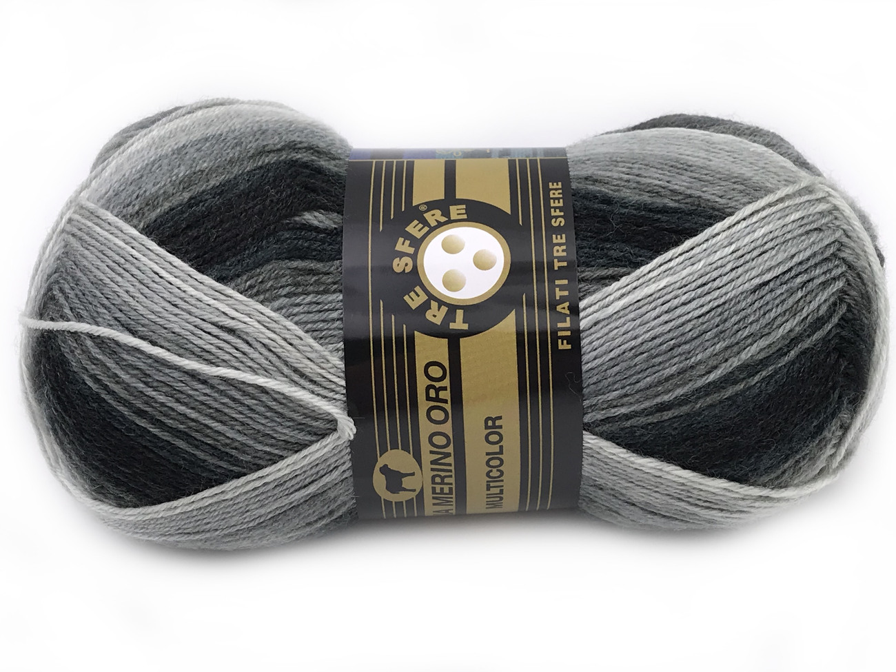 LANA MERINO ORO 100 gr. - GRIGIO MIX col. 843
