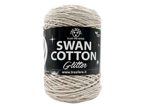 CORDINO SWAN COTTON GLITTER 250 grammi - BIANCO-ARGENTO SWG-02BIANCOARGENTO CORDINO SWAN COTTON GLITTER 250 grammi - BIANCO-ARGENTO SWG-02BIANCOARGENTO