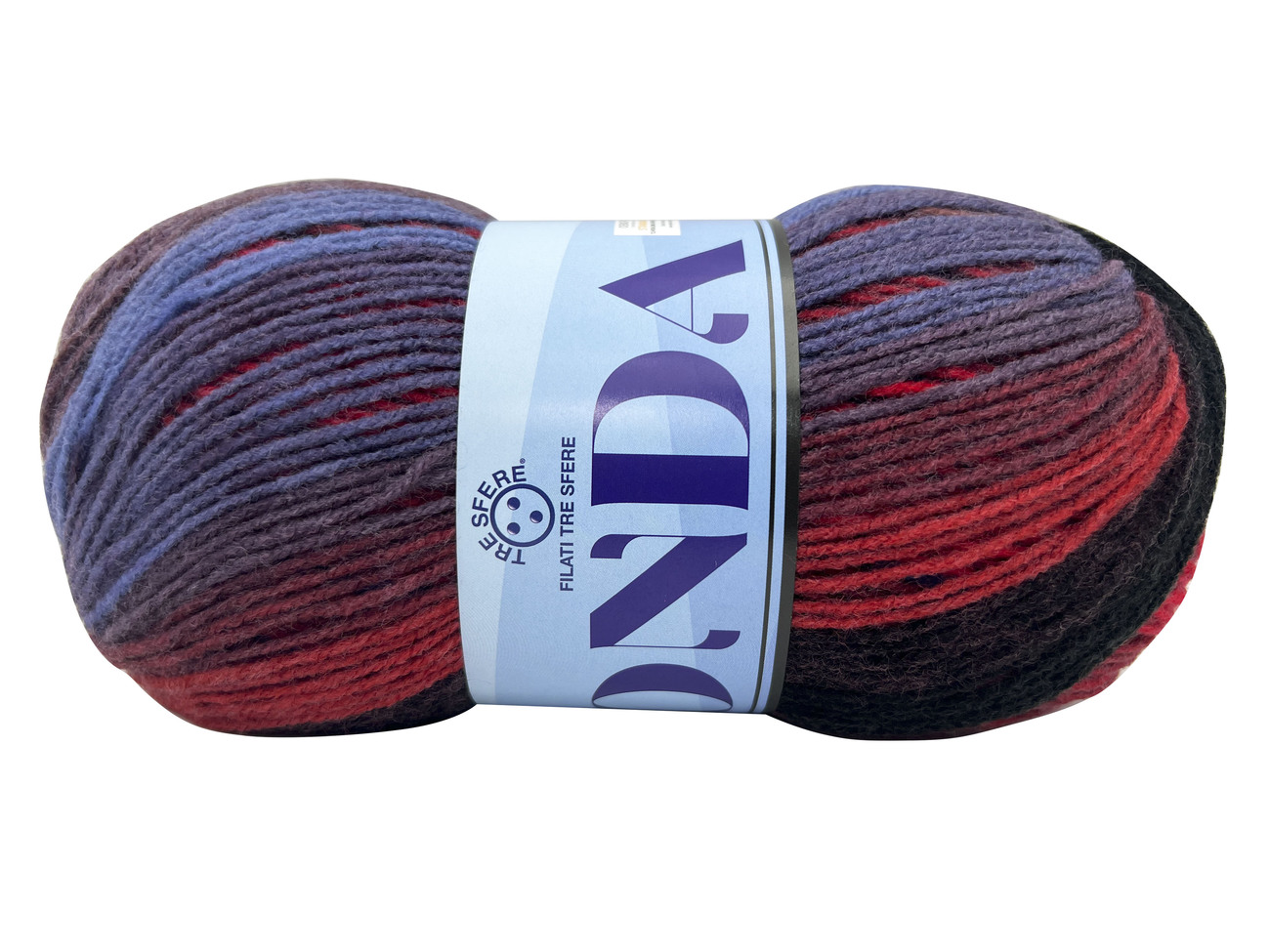 LANA ONDA MIX VIOLA-ROSSO col.9745