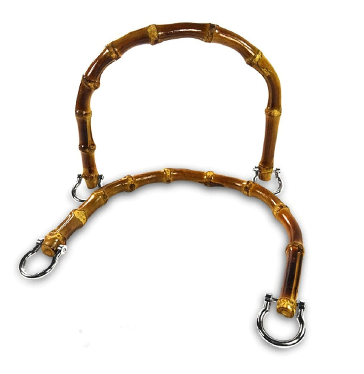 Merceria vendita FILATI PER BORSE E ACCESSORI MANICI IN BAMBOO LACCATO DA 24 CM CON GANCI Merlino 2 eMMe