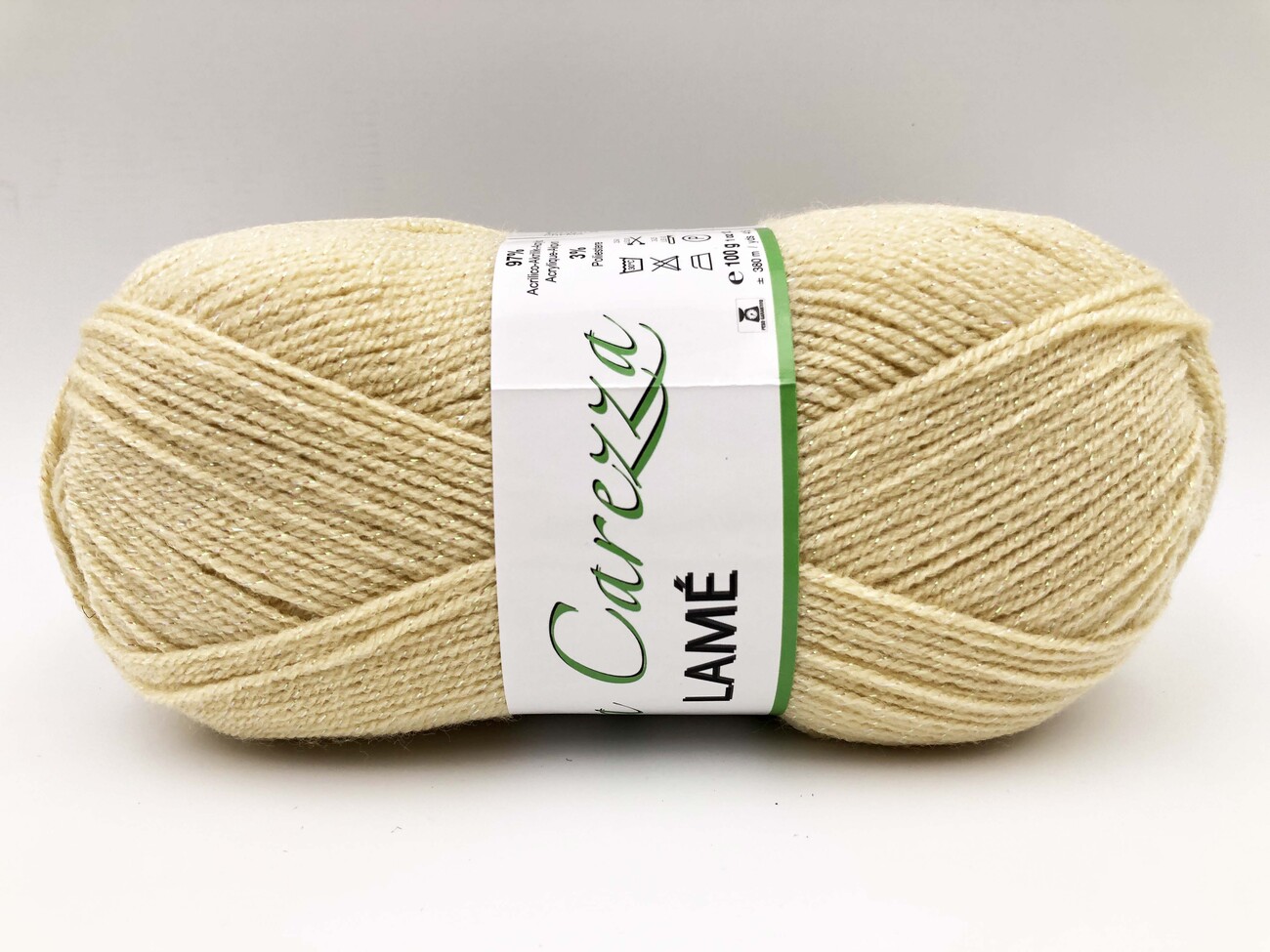 LANA CAREZZA LAME' 100 gr. -CREMA