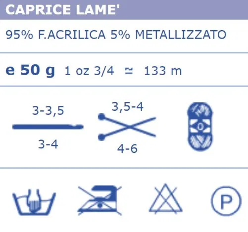 LANA ACRILICA CERVINIA LAME' 50 gr.